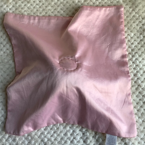 Pearhead Plush Pink White Owl Lovey with Hearts Security Blanket Stuffed Toy - Picture 5 of 15